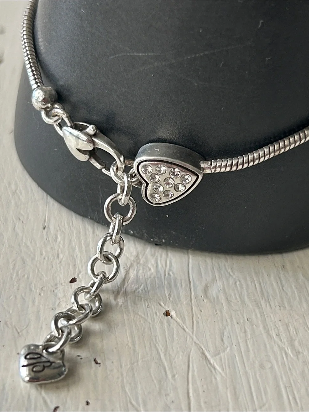 Brighton snake charm bracelet with “Flower Child” enamel colorful bead charm